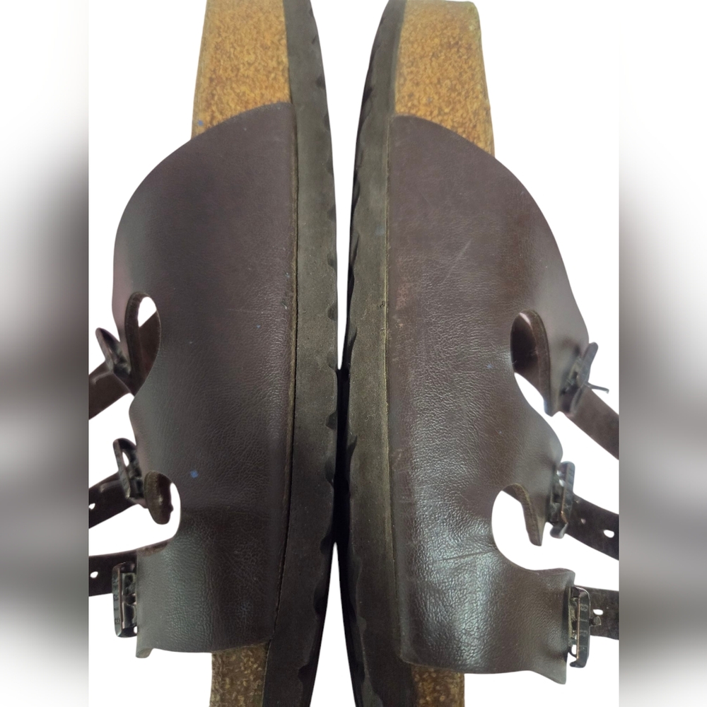 Birkenstock Dark Brown Triple Strap Sandals - Picture 6 of 13